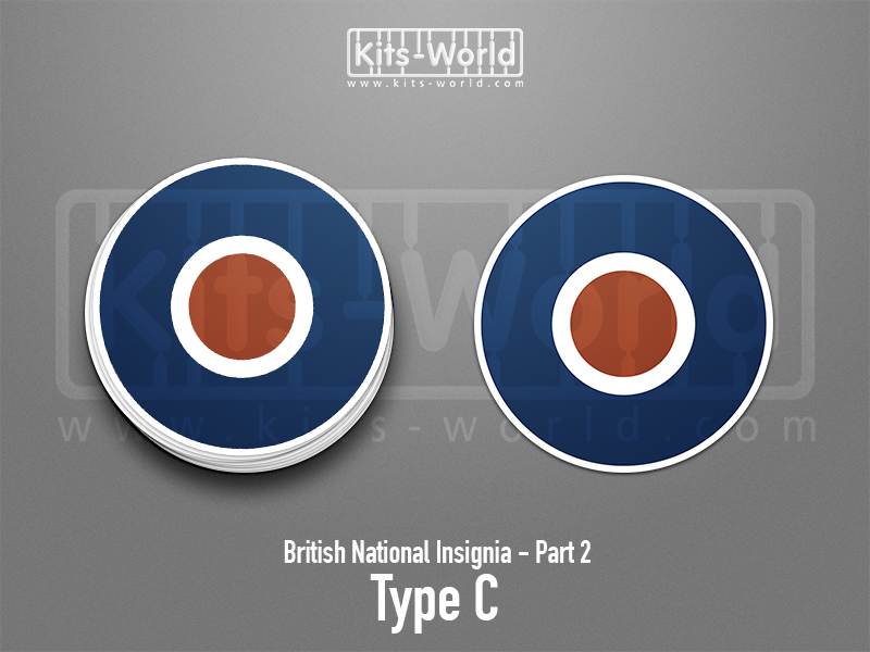 Kitsworld SAV Sticker - British National Insignia -  Type C W:100mm x H:100mm 